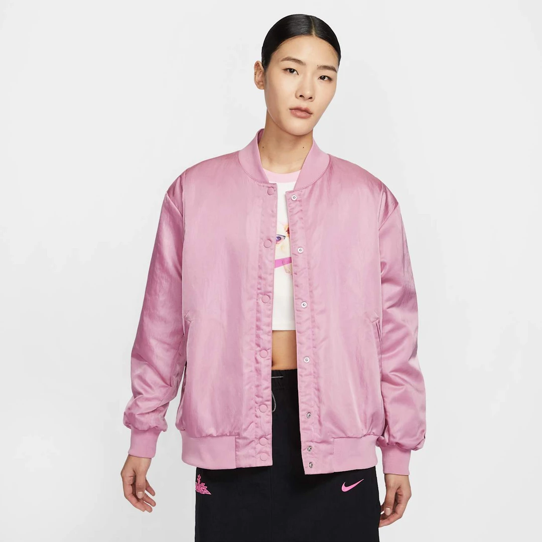 NIKE耐克女子春季时尚运动休闲球领夹棉夹克外套 HJ0972-699