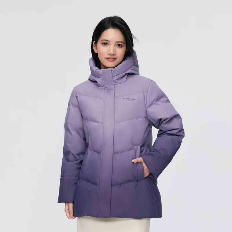 波司登2024新款冬季显瘦女装简约保暖时尚休闲连帽通勤短款羽绒服