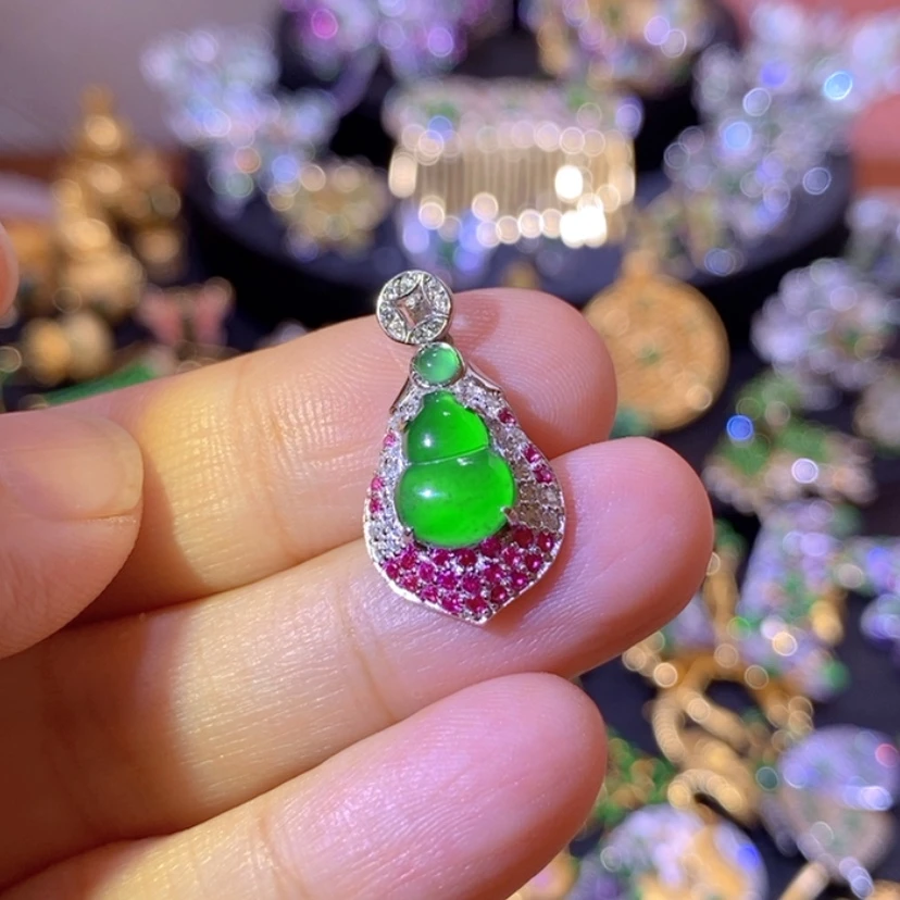 【闪购商品】银S925镶嵌挂件翡翠