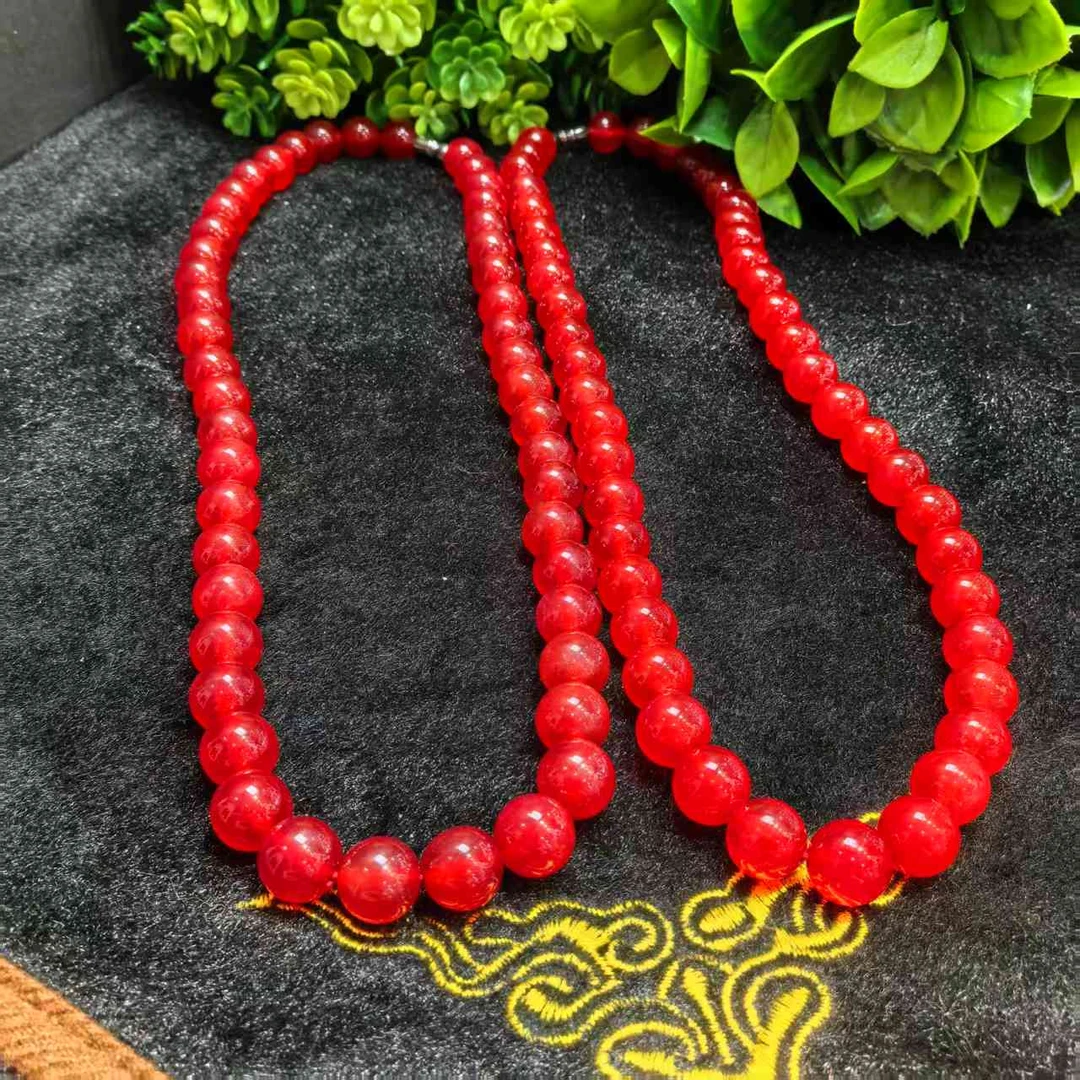 S6917【百百福珠宝】红卡玛瑙红项链-多样性发货只发一件