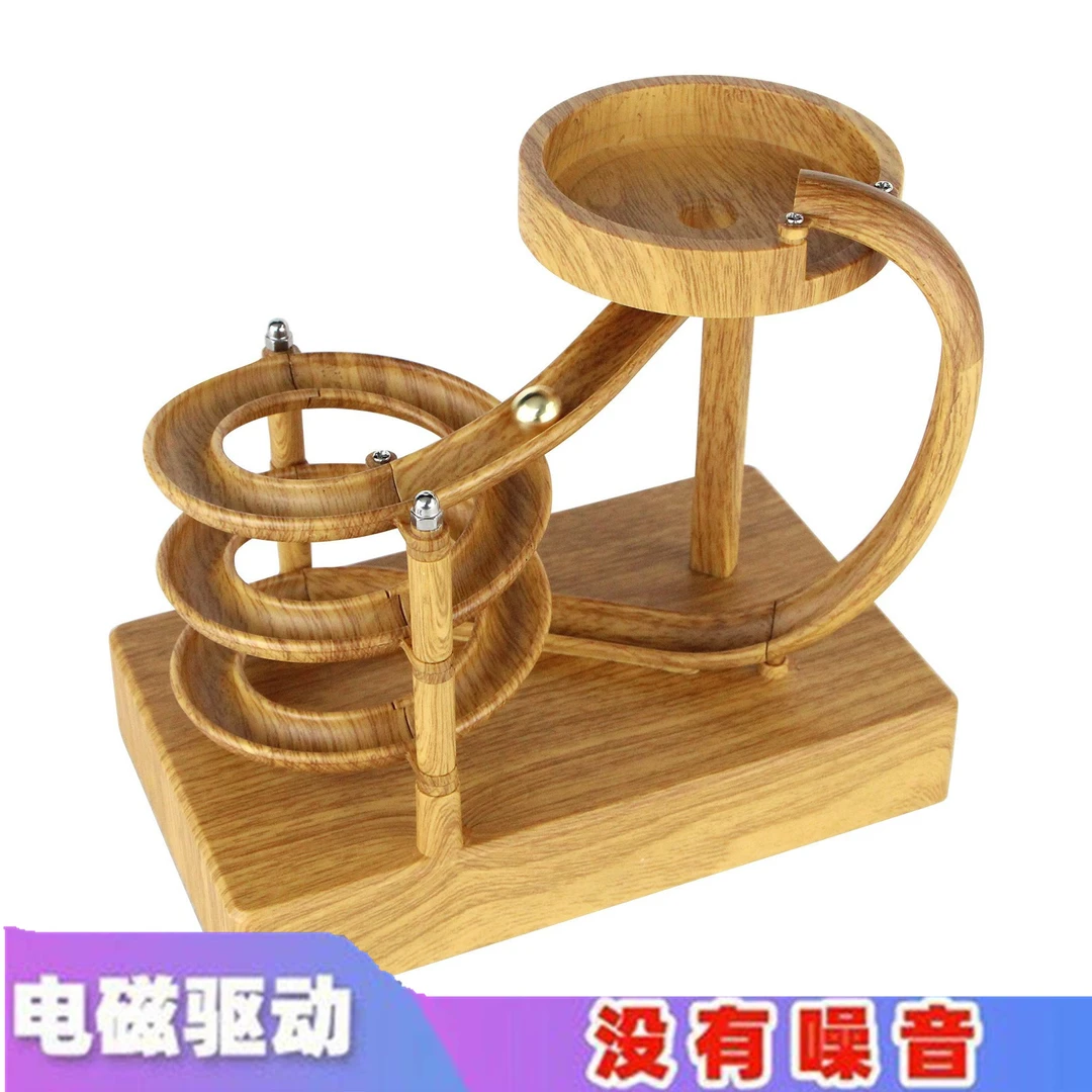 网红永动机滑梯小球循环解压磁驱动静音款解压小球循环拉流量玩具