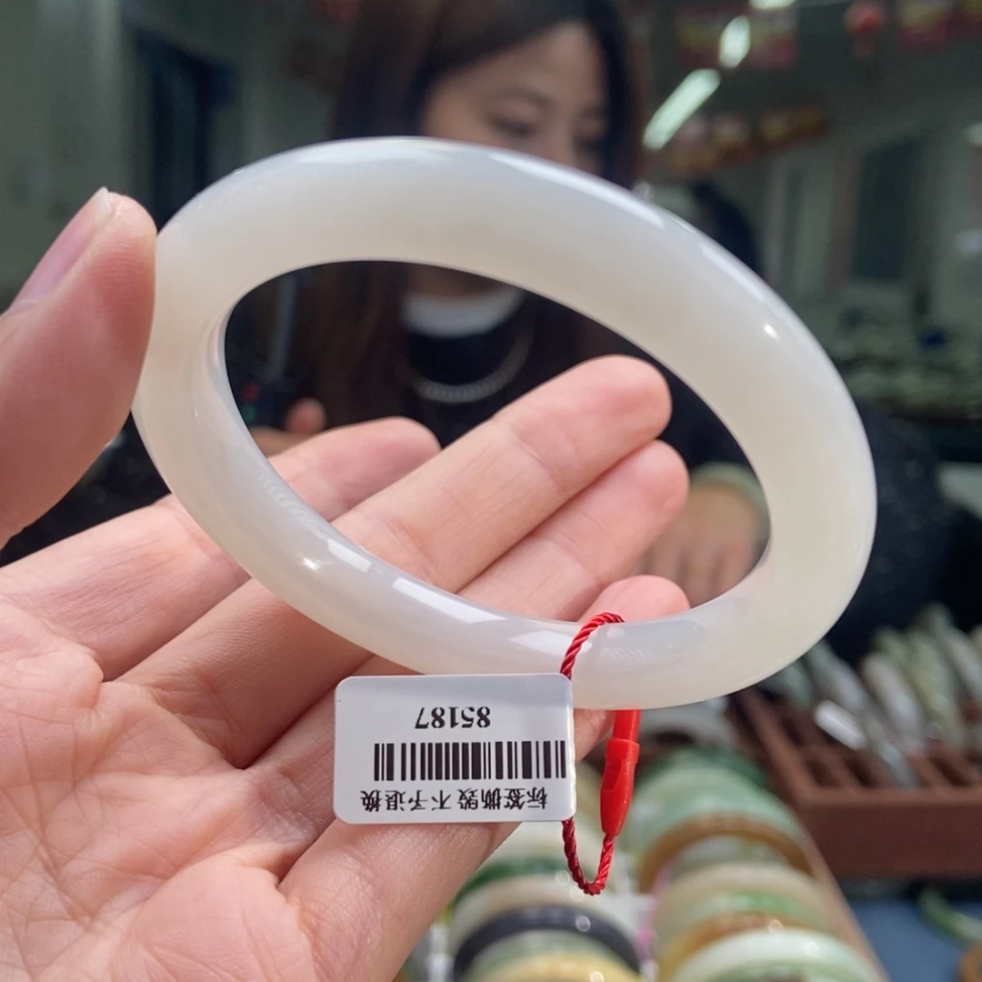 和田玉手镯未镶嵌55纹