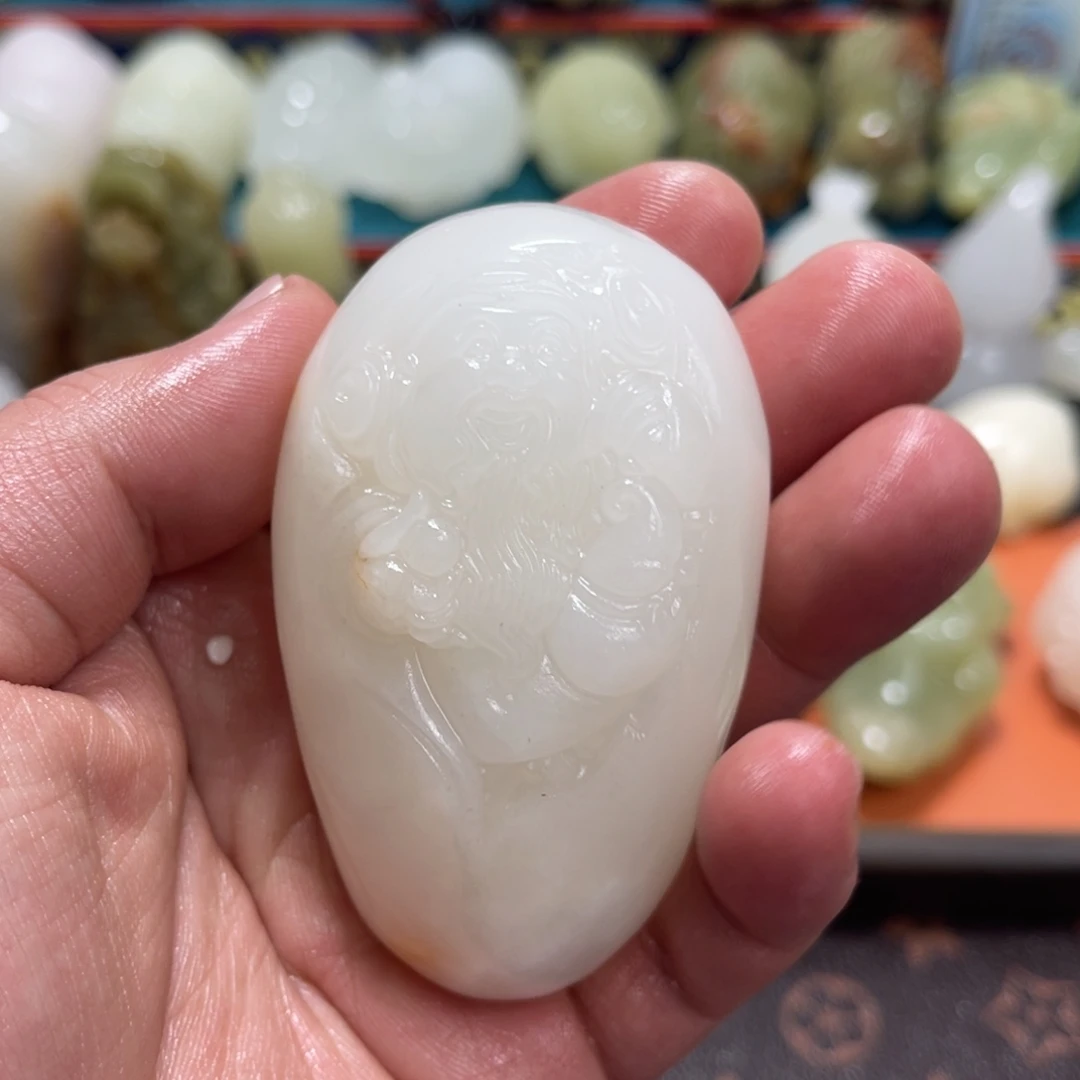 石材石材方解石手把件不退换