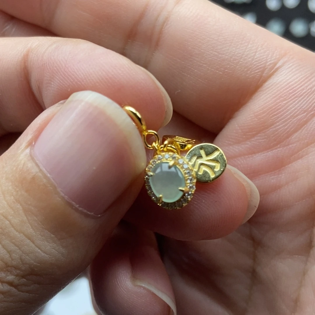 翡翠银S925镶嵌颈饰