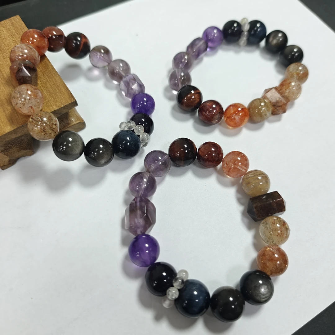 【书记甄选】天然原创水晶单圈手链 多样性发一件 约13mm 7997DX