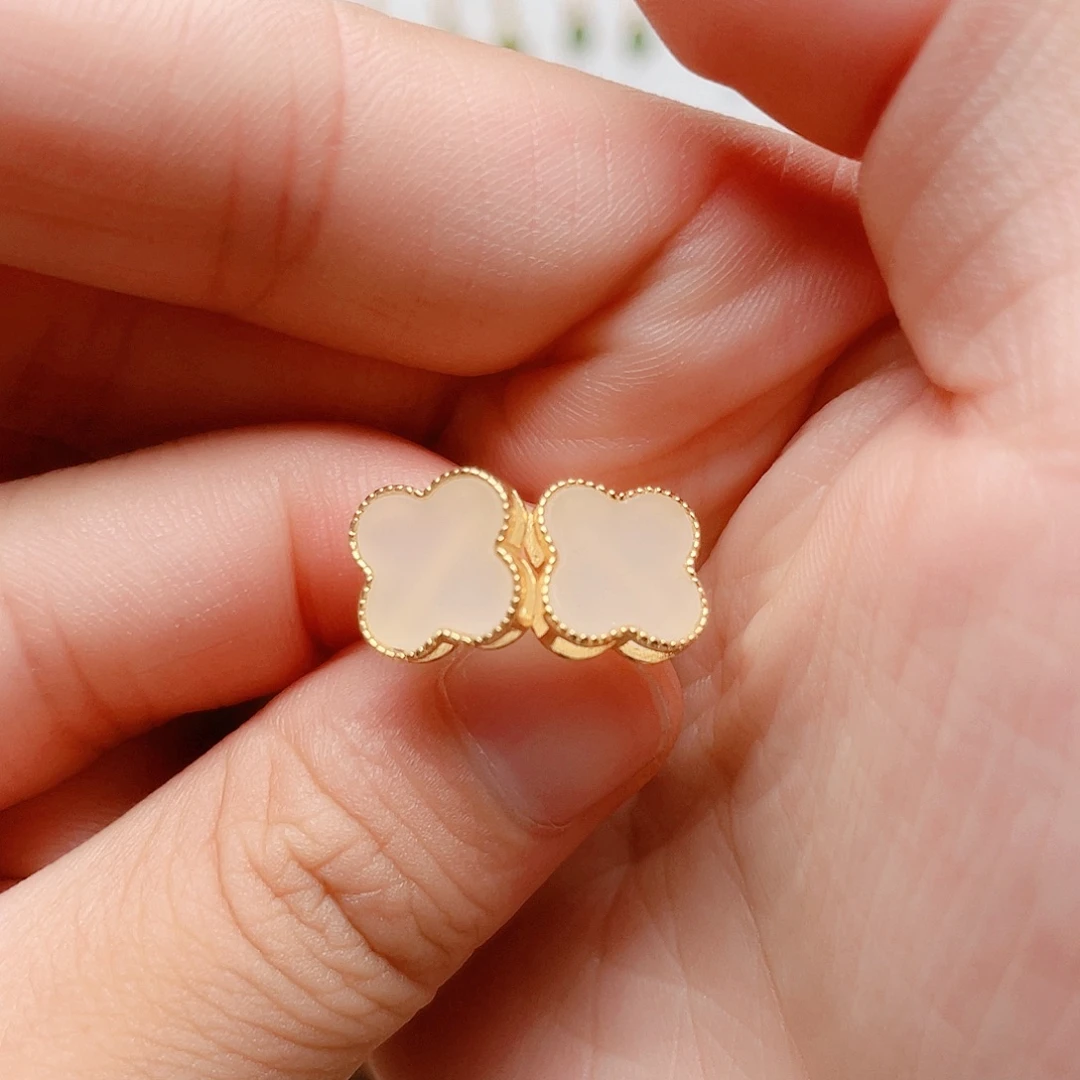 银S925镶嵌和田玉耳饰