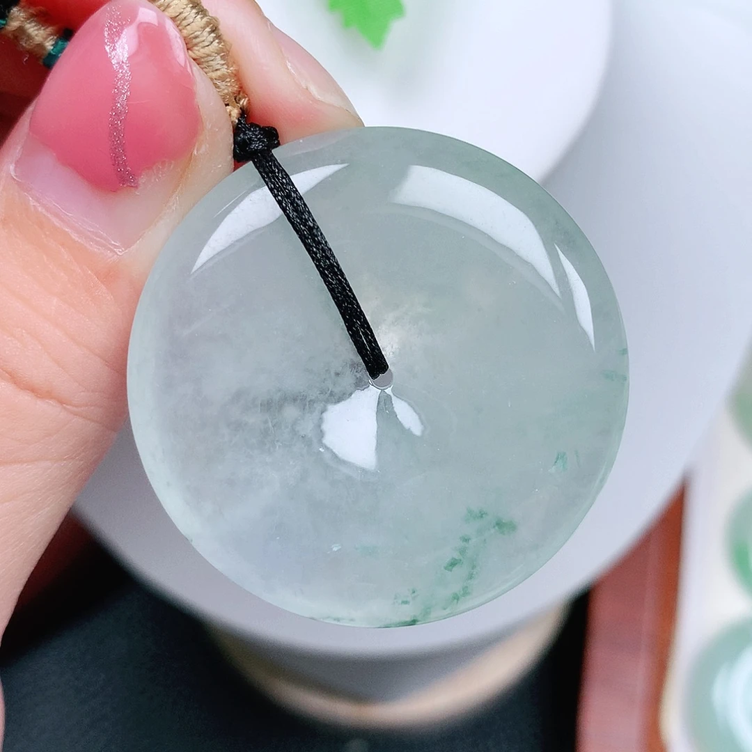 翡翠未镶嵌颈饰平安37.7-6.1