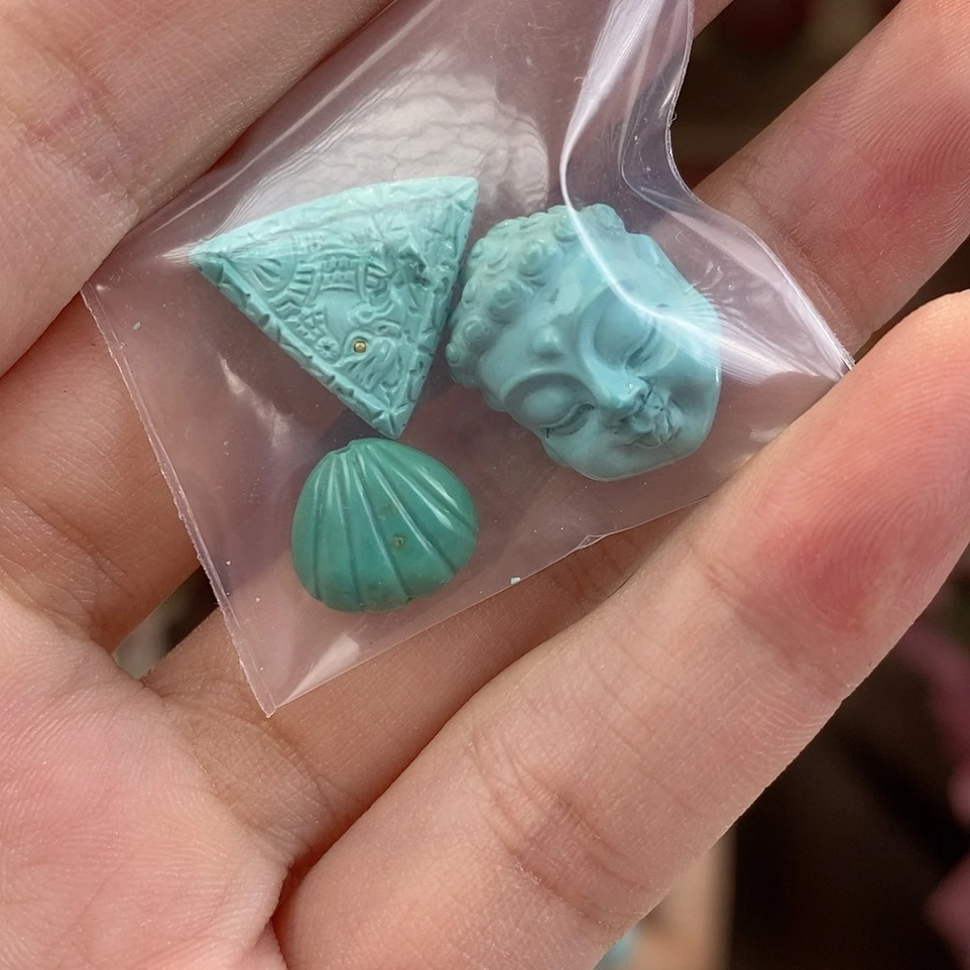 未镶嵌绿松石珠宝奇石