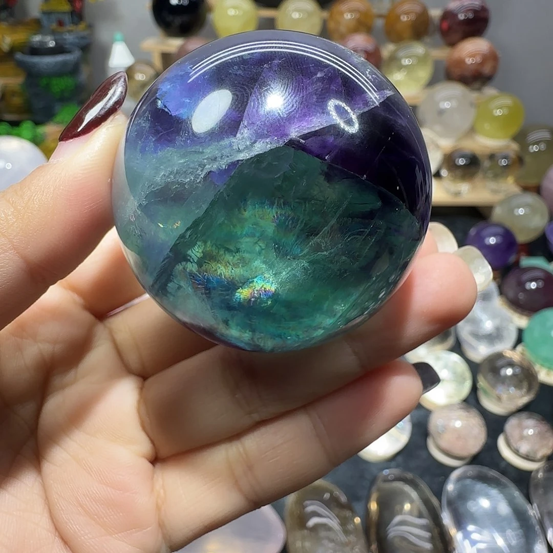 水晶珠宝半成品未镶嵌彩莹石