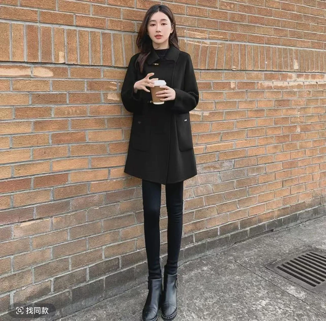 【静姐宠粉】品牌撤柜冬季女士气质中短款大衣显瘦春秋G041