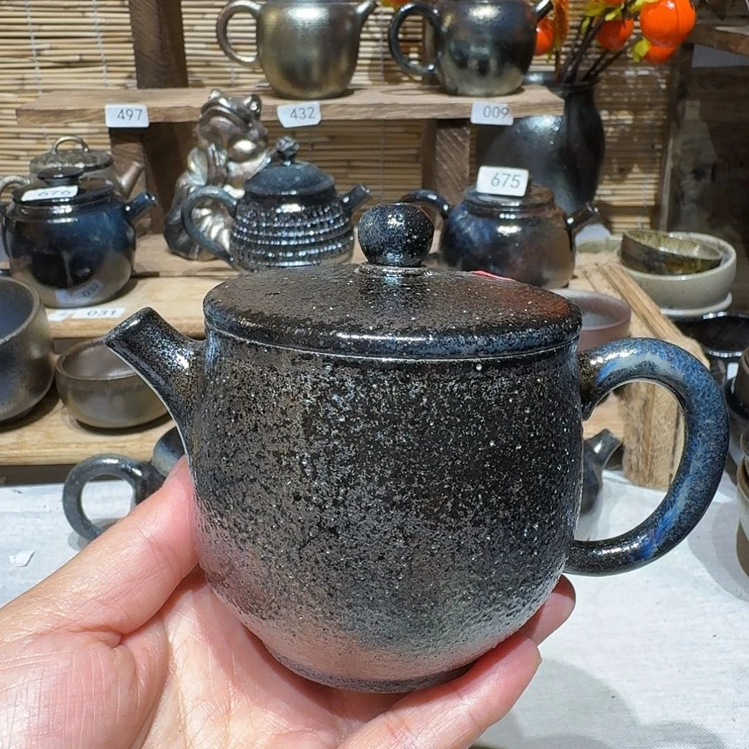 壶建水紫陶紫泥柴烧壶