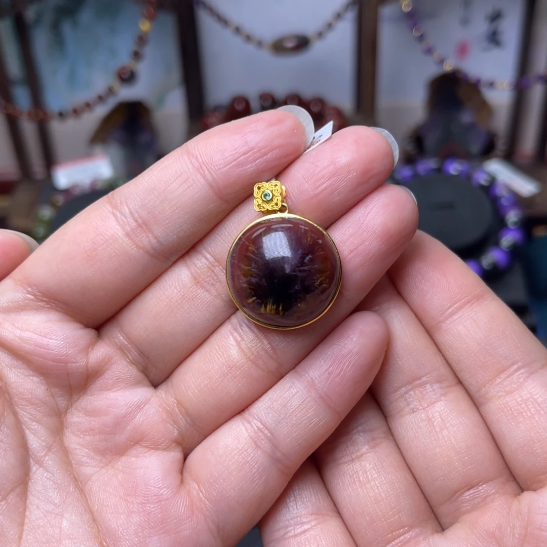 18K金镶嵌水晶手链极光天眼吊坠