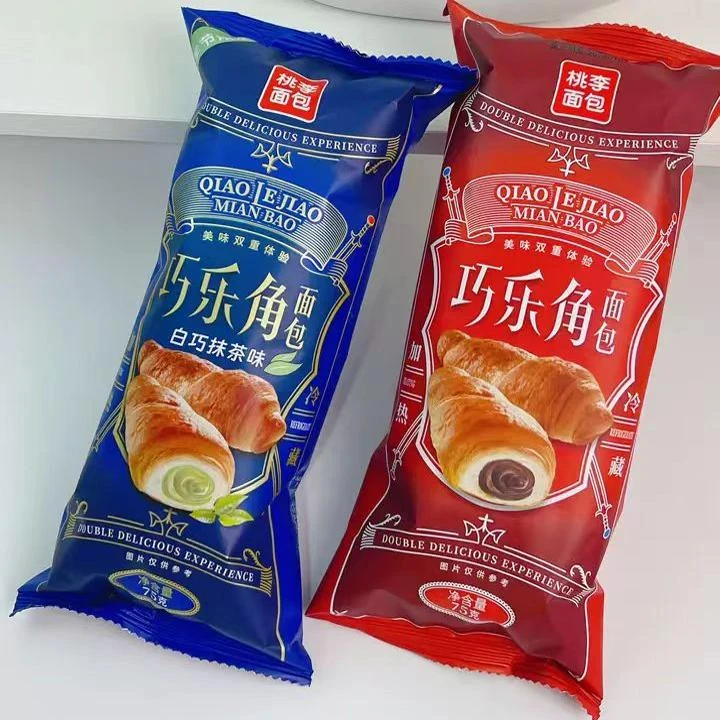 巧克力乐巧角面包450g味桃李面包整箱早餐营养夹芯牛角包零食糕点
