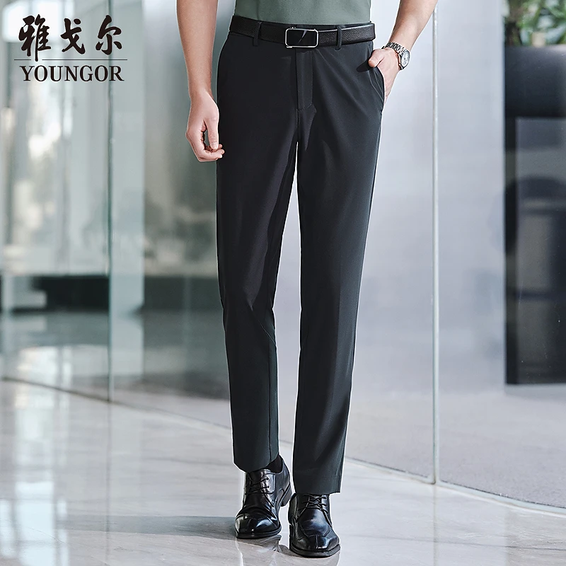 【轻薄凉感】雅戈尔修身裤子男士2025春夏季百搭弹力休闲裤313019