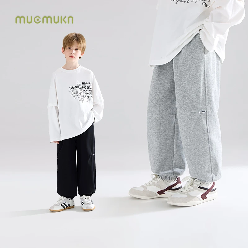 珠地空气棉春夏250g运动卫裤束脚裤子针织男童春款M51ZK3531