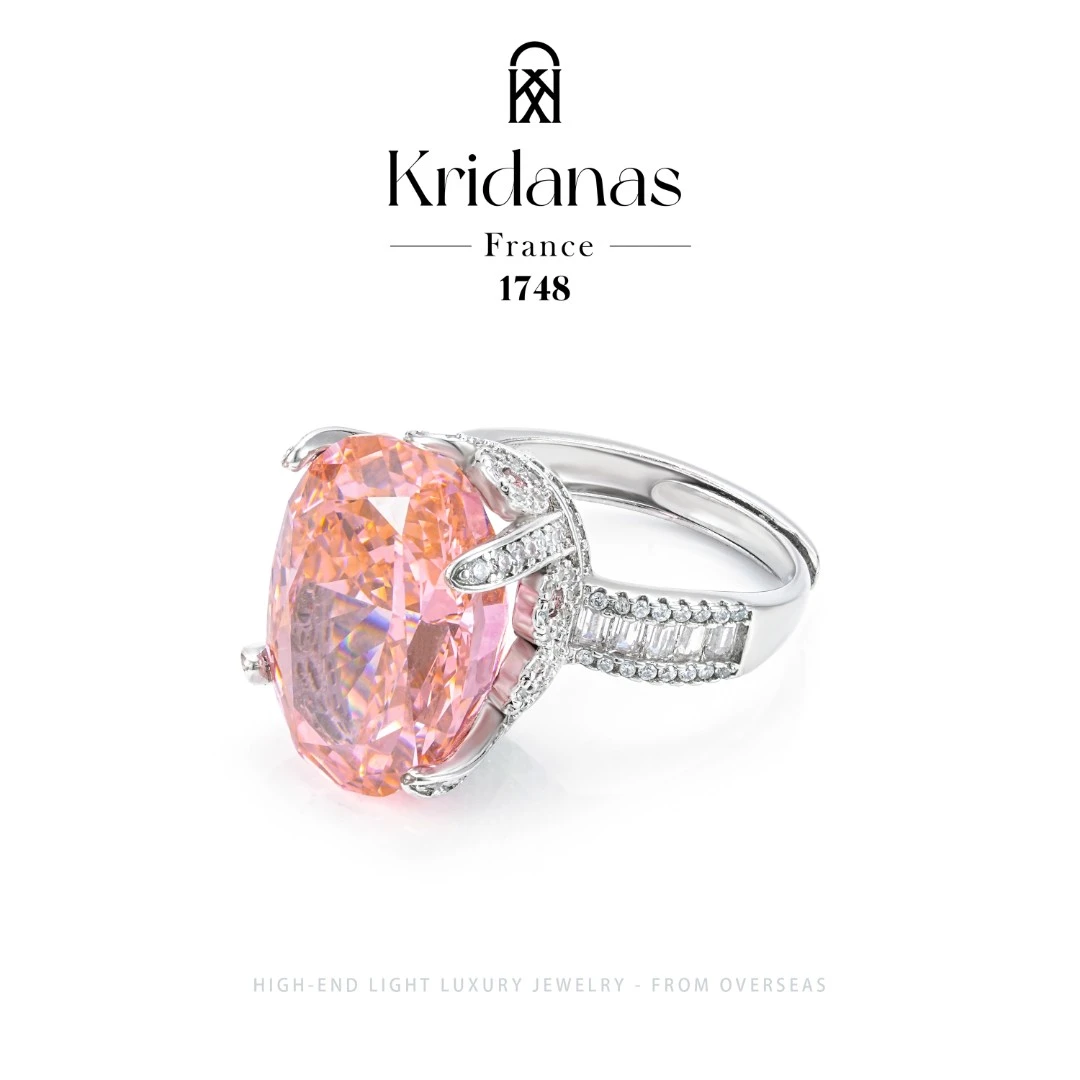 花海唯美【系列】轻奢粉橘 活口戒F0017