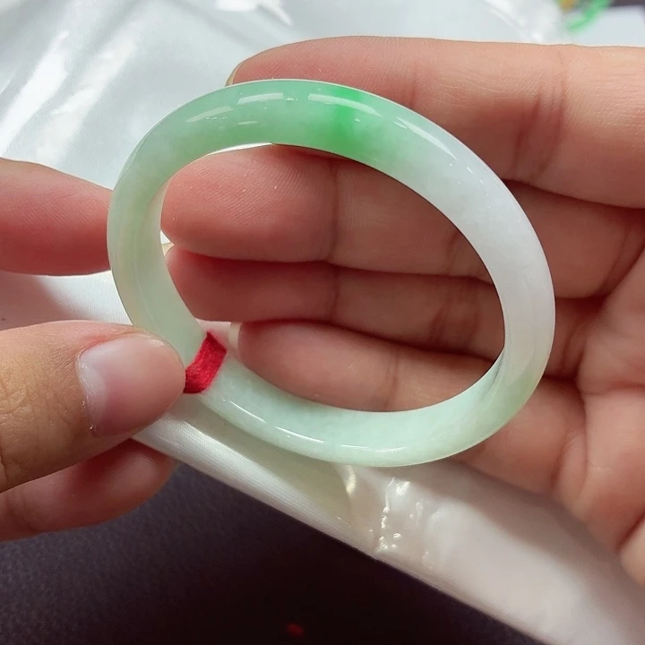 翡翠未镶嵌手镯天然缅甸A货翡翠24号