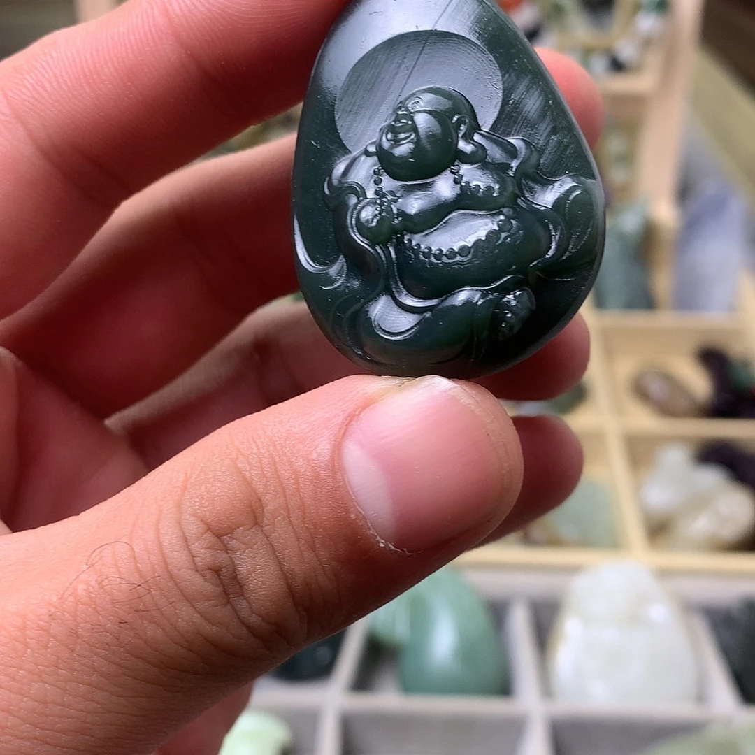 和田玉未镶嵌吊坠(不含链)