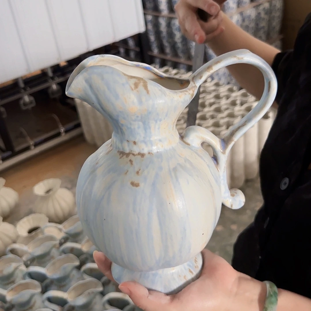 景德镇陶瓷花瓶单耳提梁壶