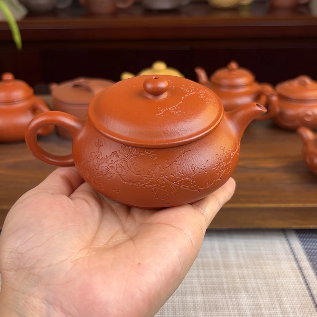茶壶紫砂朱泥明炉全手微瑕120cc