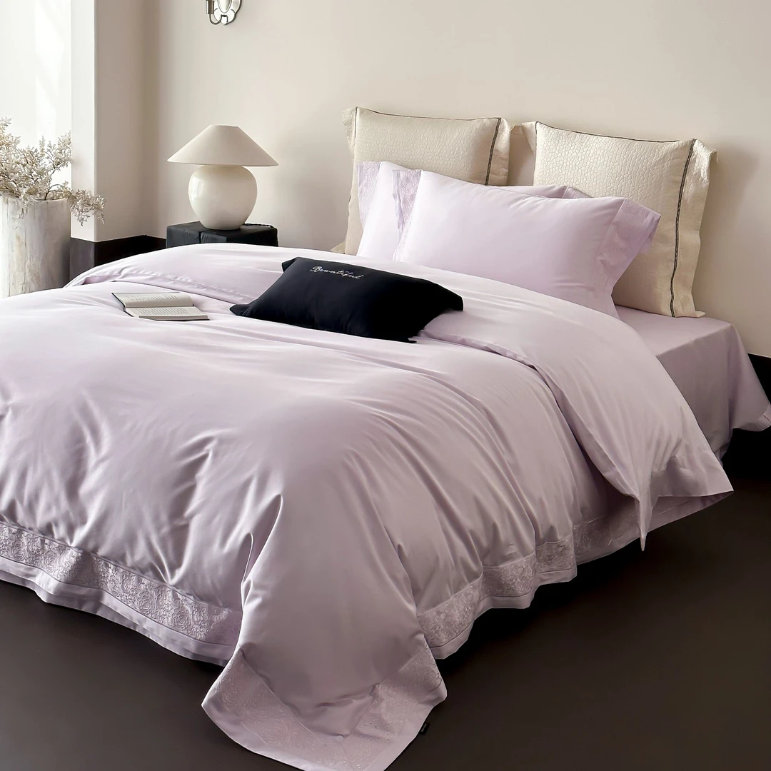 丽家平！2025妮娅 高端轻奢全棉长绒棉四件套 精致公主风床品