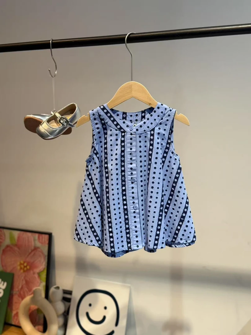 25-with-  圆点条纹立领衬衫  85017【夏款】