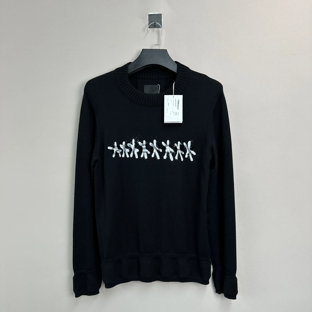 全新未使用 Givenchy/纪梵希 Chito联名涂鸦植绒毛衣/M码/价10950