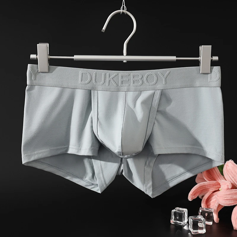 四季纯棉质透气内裤男生纯色U凸太空仓分离式男士四角短裤男内裤