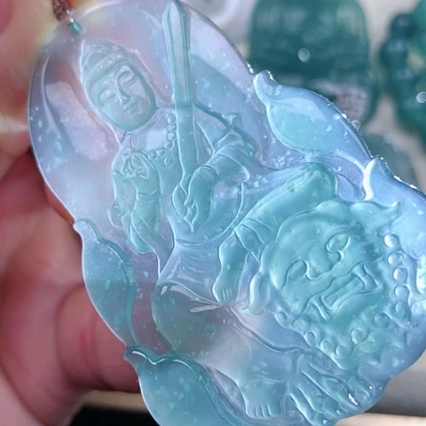【闪购商品】翡翠颈饰18K金镶嵌天然翡翠