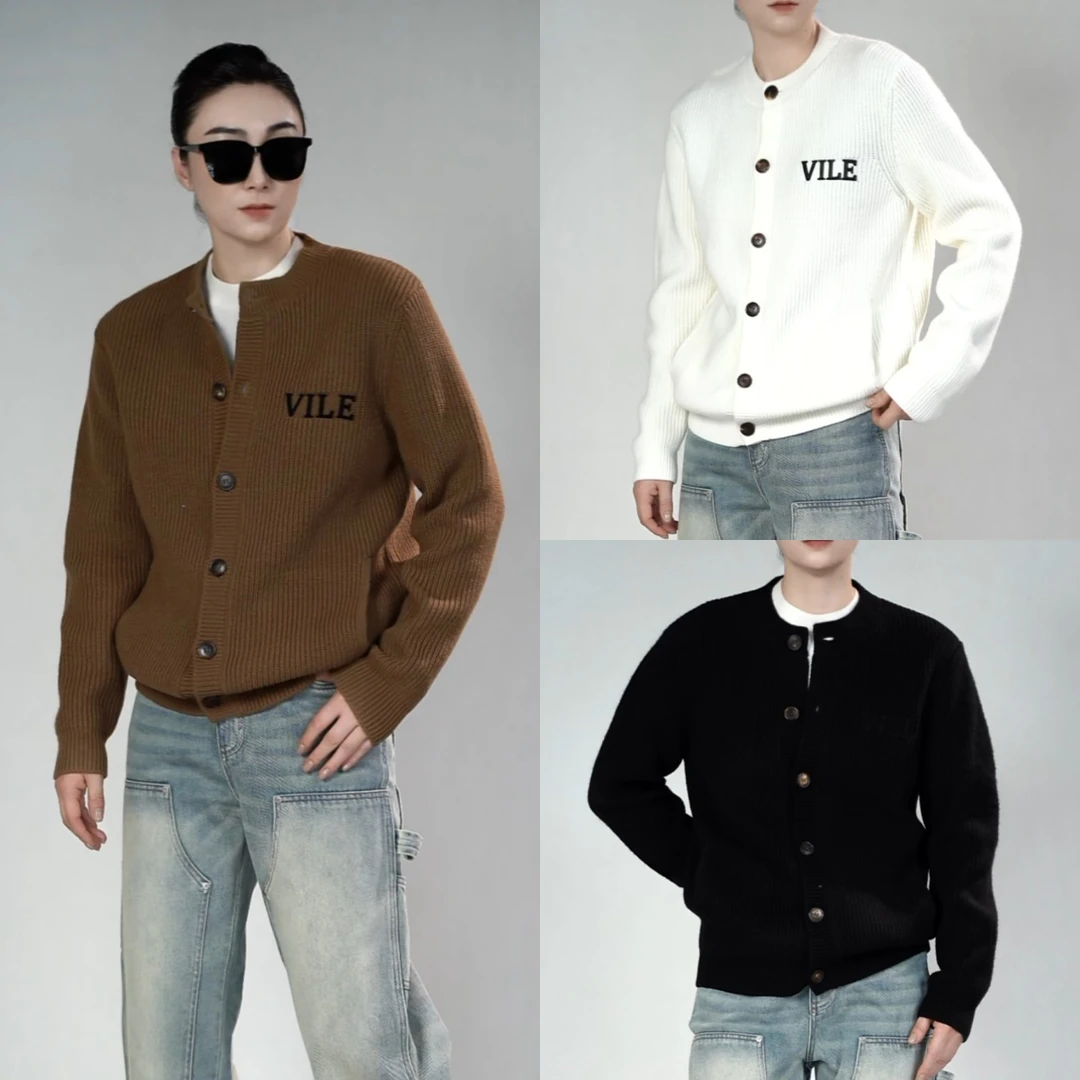 华伦蒂诺男士高端宠粉款羊毛开衫305189秋款男装时尚针织羊毛开衫