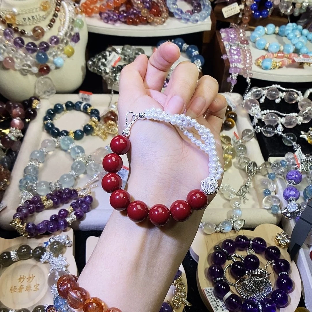 手链未镶嵌水晶朱砂