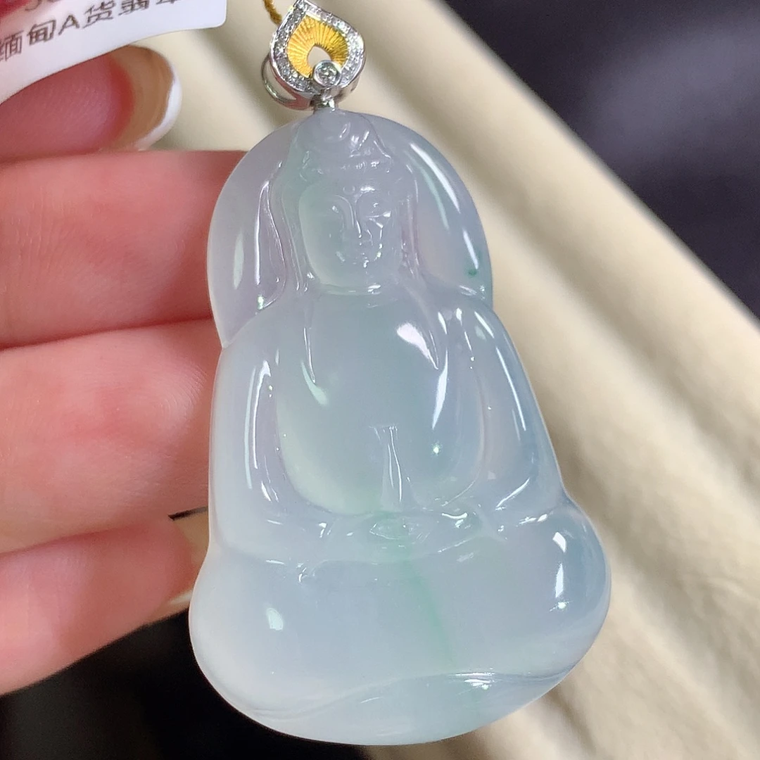 翡翠18K金镶嵌颈饰素衣