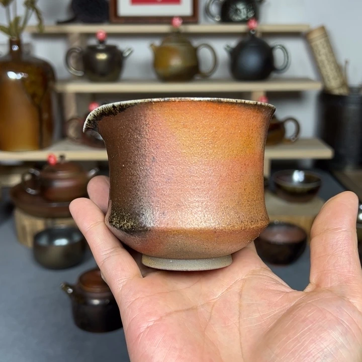 壶白泥古法柴烧公道杯200c c