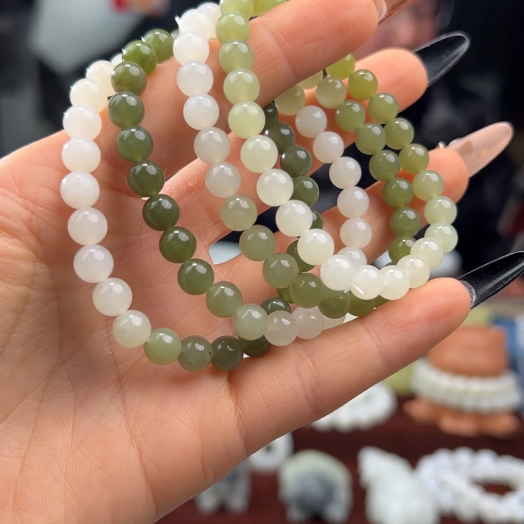 和田玉未镶嵌手链