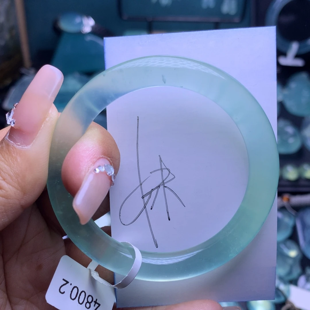 蛇纹石玉手镯51.8未镶嵌