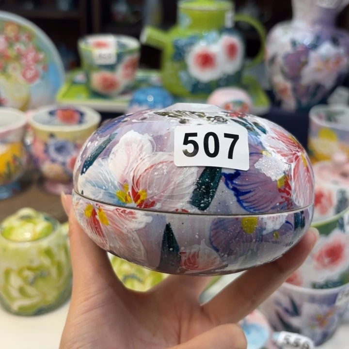 瓷片景德镇手绘高温釉下彩陶瓷茶具