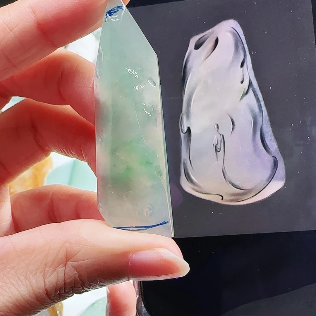 定制翡翠未镶嵌缅甸翡翠挂件