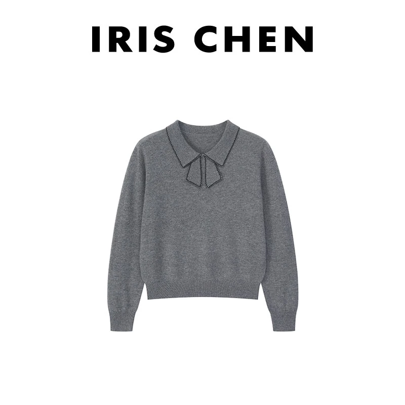 【现货】IRIS CHEN 伯克利 2025秋冬“100绵羊毛”减龄俏皮针织衫