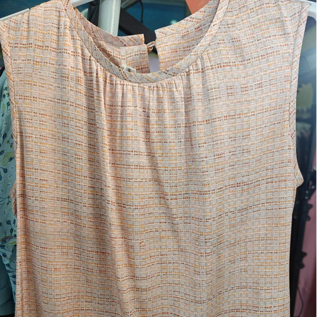 佐尔美时尚气质桑蚕丝条纹背心圆领女装百搭女款夏季无袖E22BB03