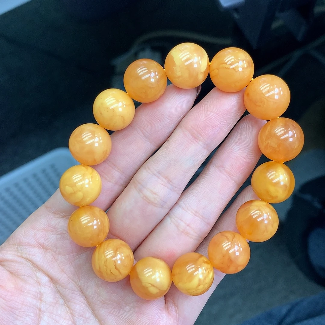 琥珀未镶嵌珠宝奇石14mm➕
