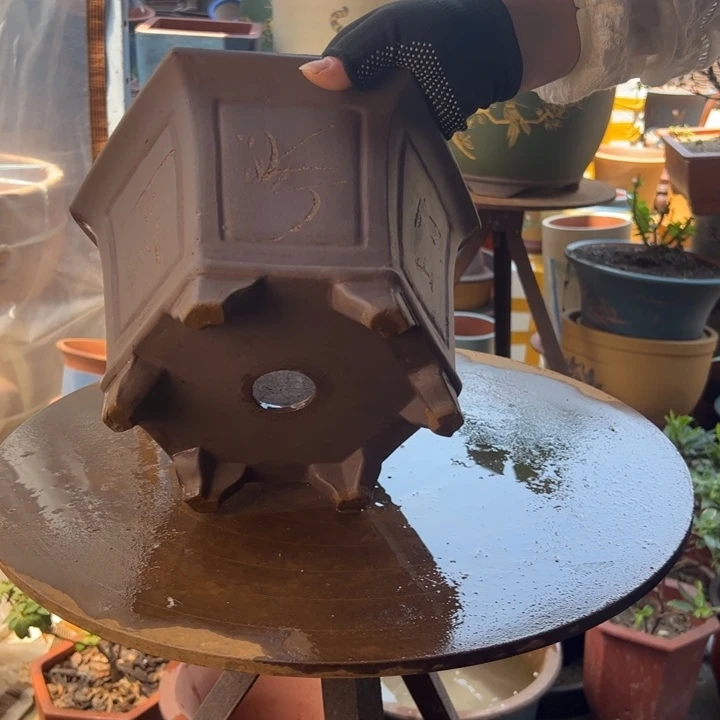 25刻绘六方花盆花盆花盆花盆