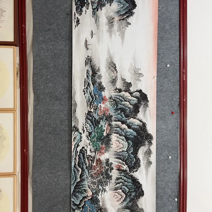 国画手绘国画江山如画
