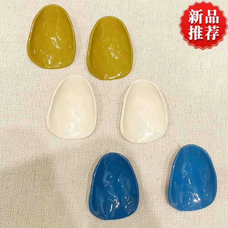 铜合金耳饰 时尚百搭拉丝异性耳环高级感轻奢耳钉