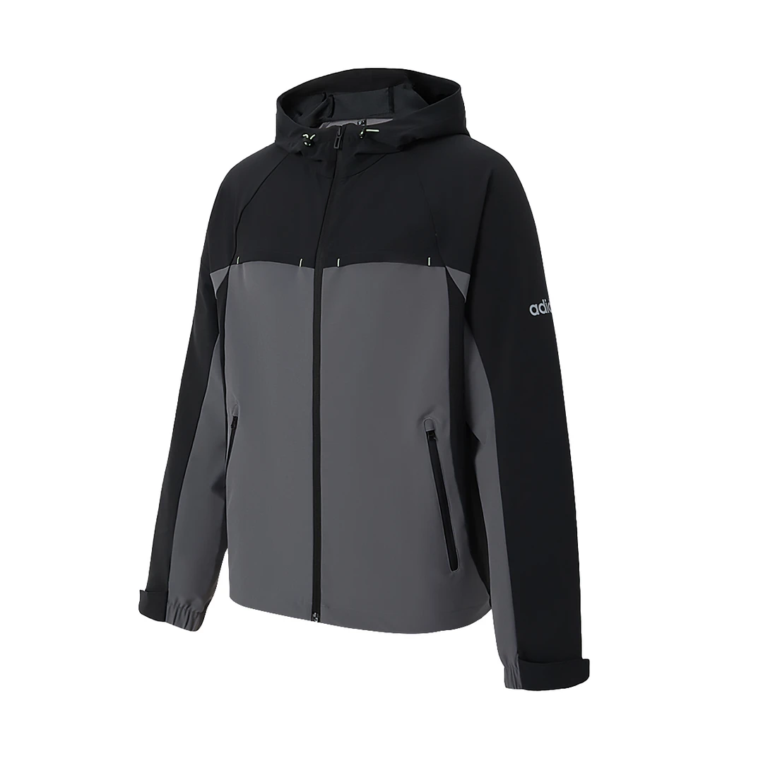 阿迪达斯男装外套夹克防风梭织连帽休闲运动服 KA2559