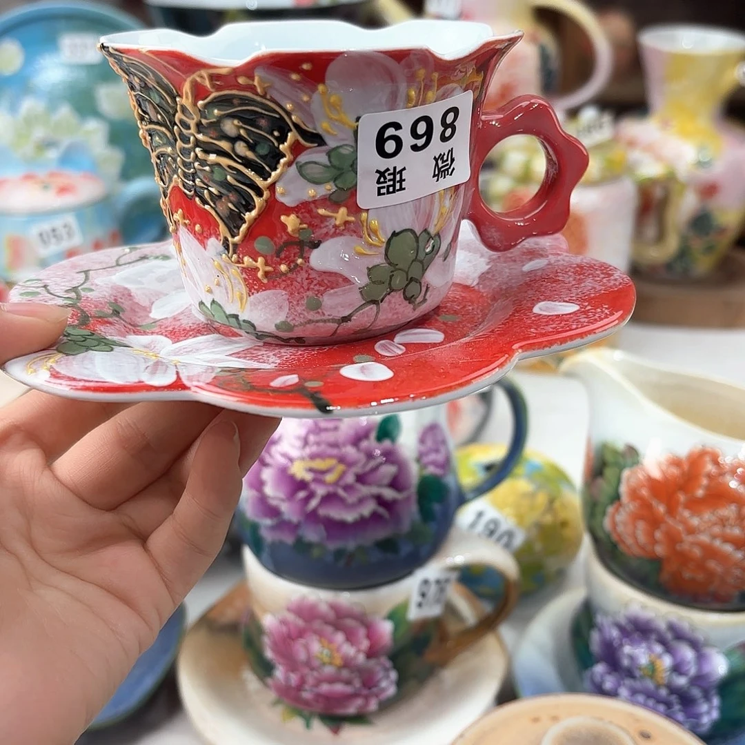 景德镇手绘高温釉下彩陶瓷茶具