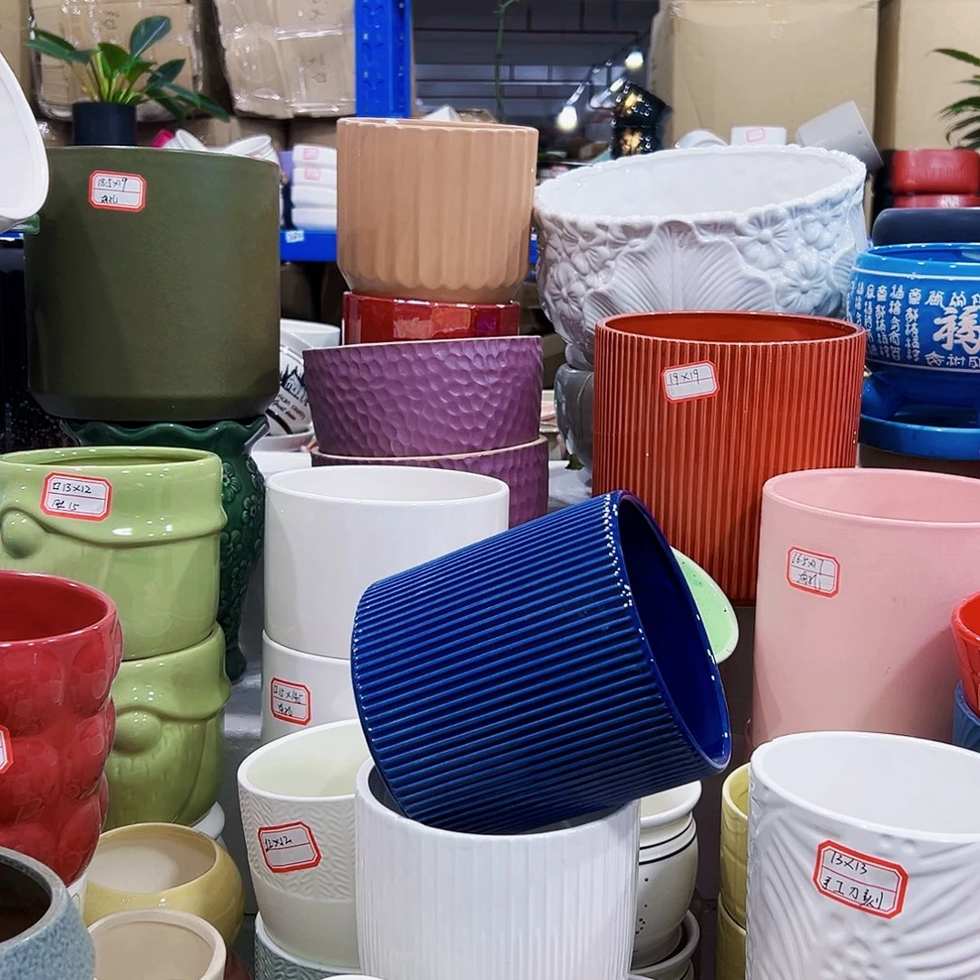 有孔外贸尾单陶瓷花盆凑单10米包邮