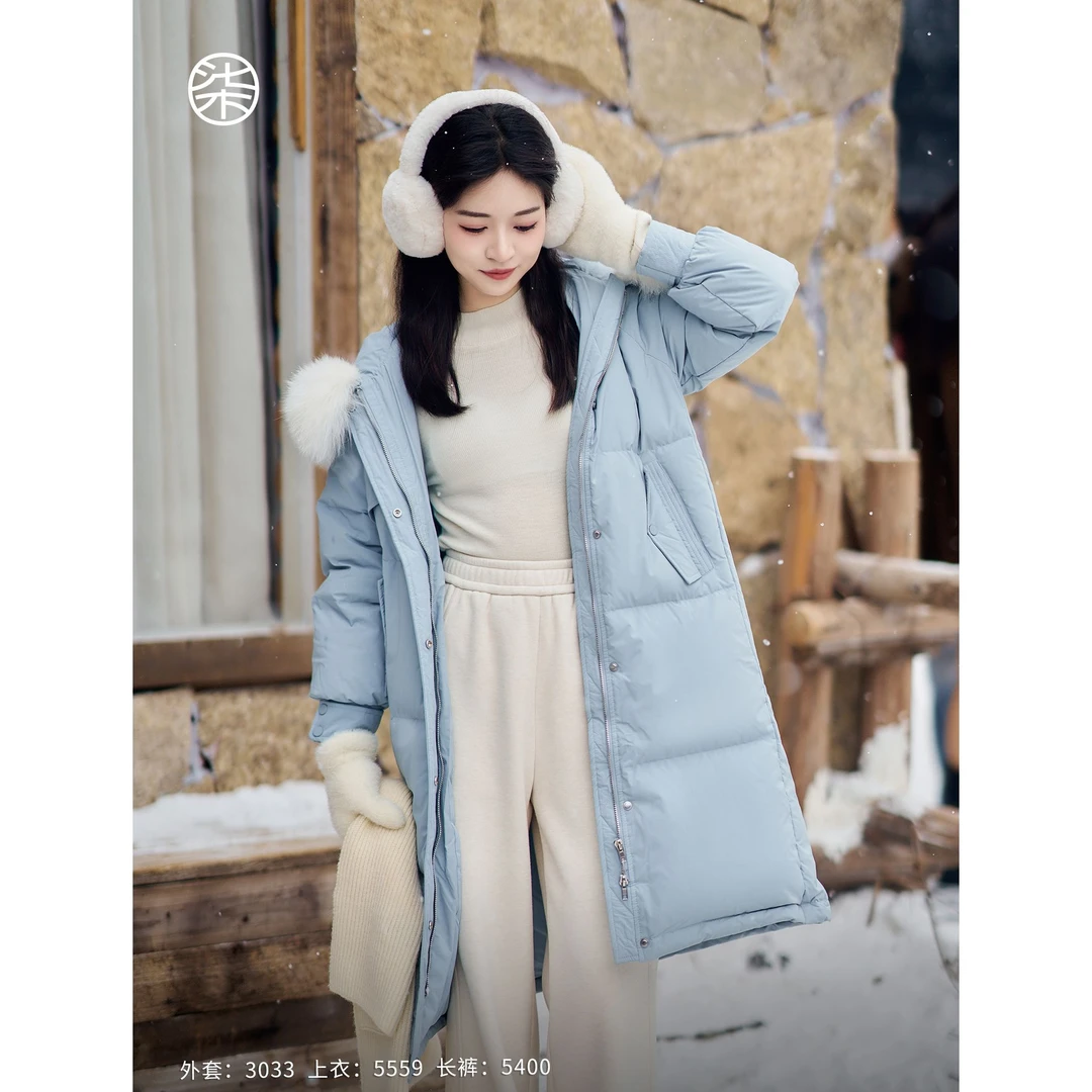 暖洋洋3033柒量一裁小个子三色可选长款羽绒服连帽保暖时尚外套女