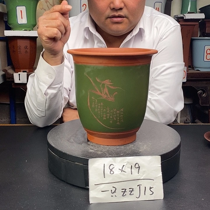 紫砂花盆货号一只ZZJ15