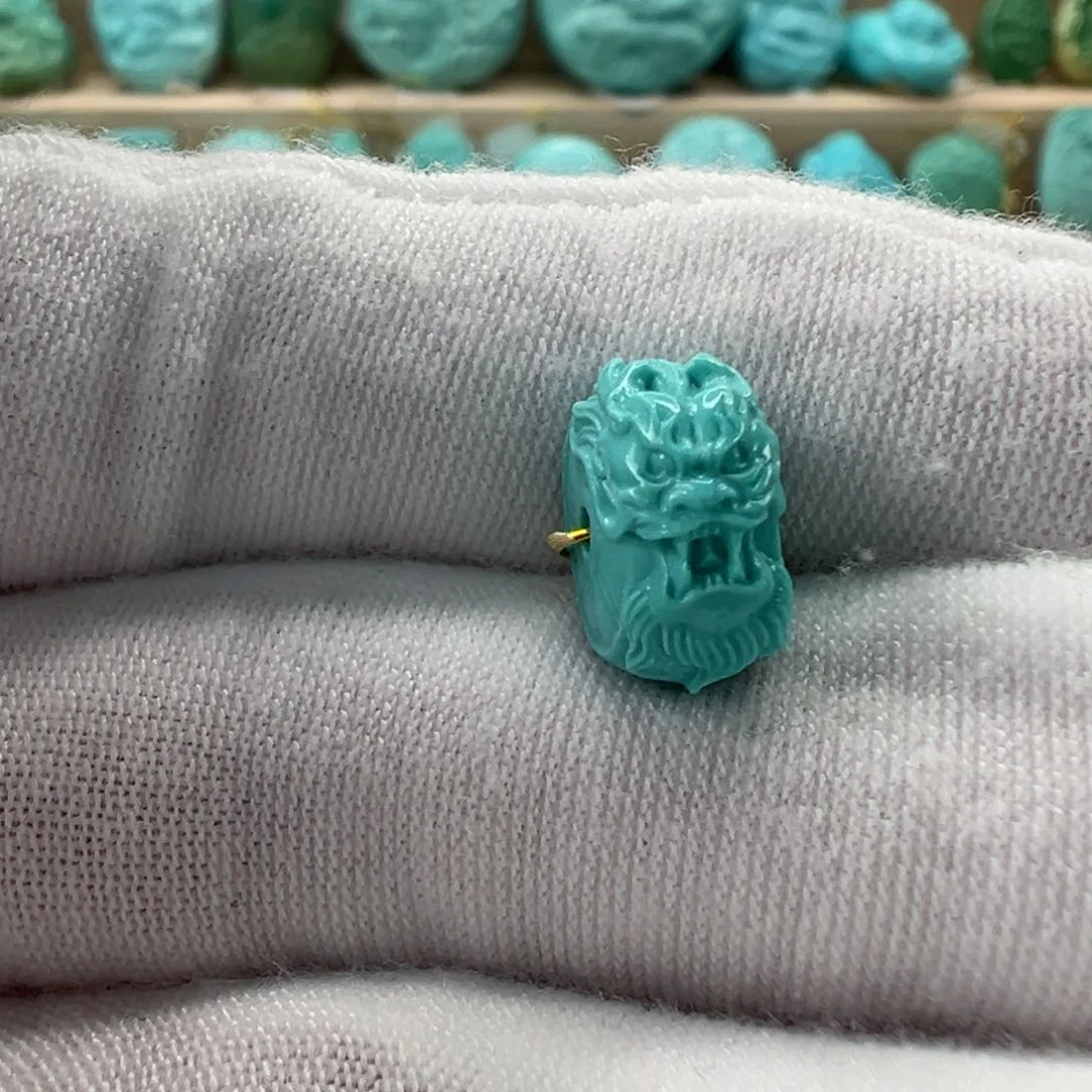 未镶嵌绿松石龙扣11.6x6.2mm