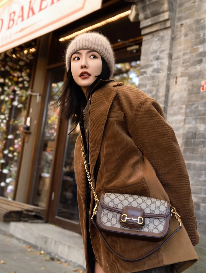 99新 GUCCI/古驰 1955法棍焦糖色/99新/优选